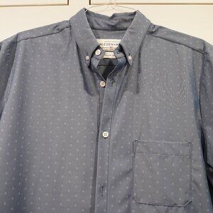 Mizzen + Main Blue Short Sleeve Button Down - Trim Fit